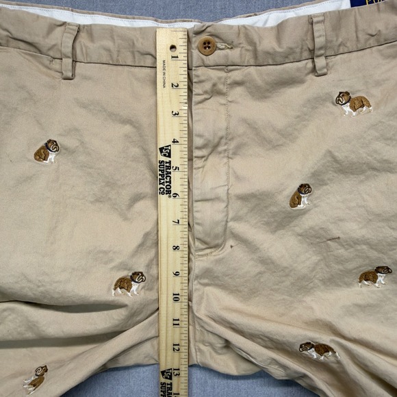 Polo Ralph Lauren Bull Dog Chino Shorts All Over Embroidery 9" Inseam Mens 42 - Picture 8 of 9